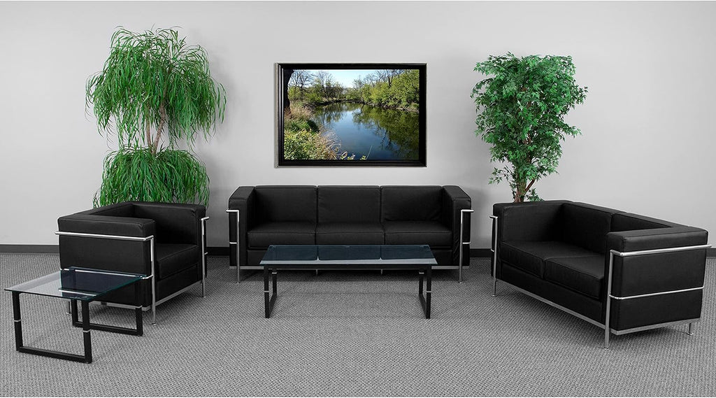 Black LeatherSoft Loveseat Z991130