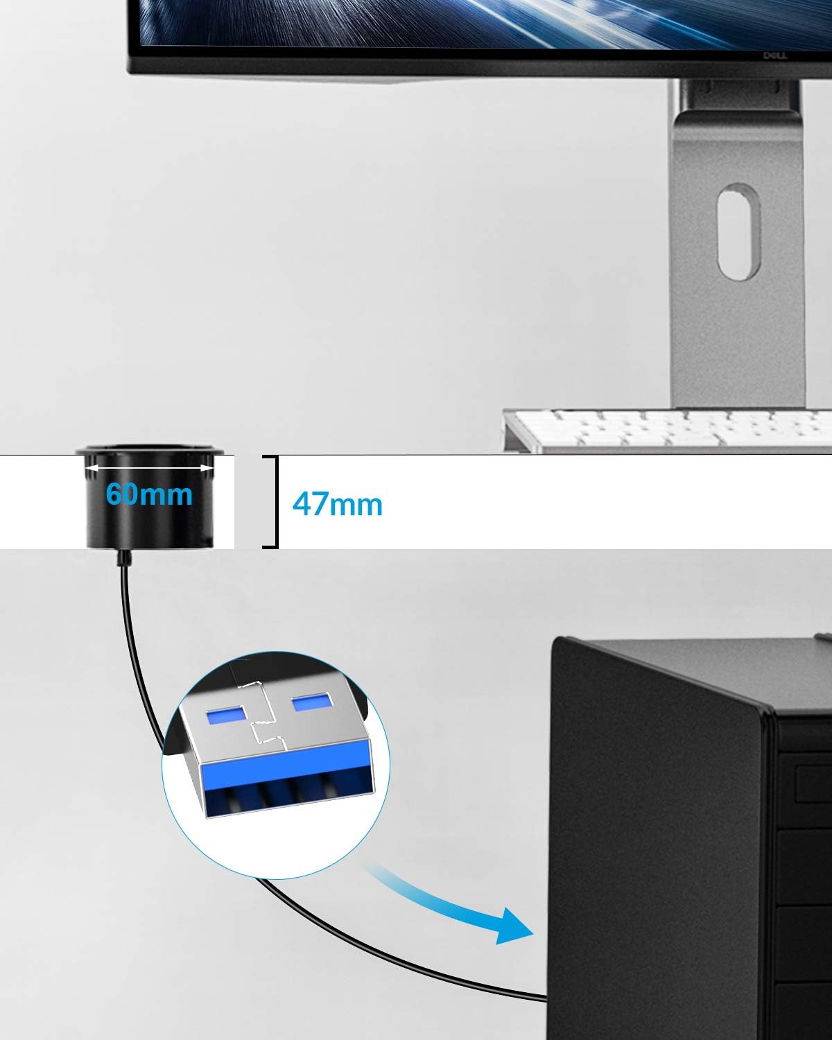 USB 3.0 Hub with SD/TF Card Reader B36910