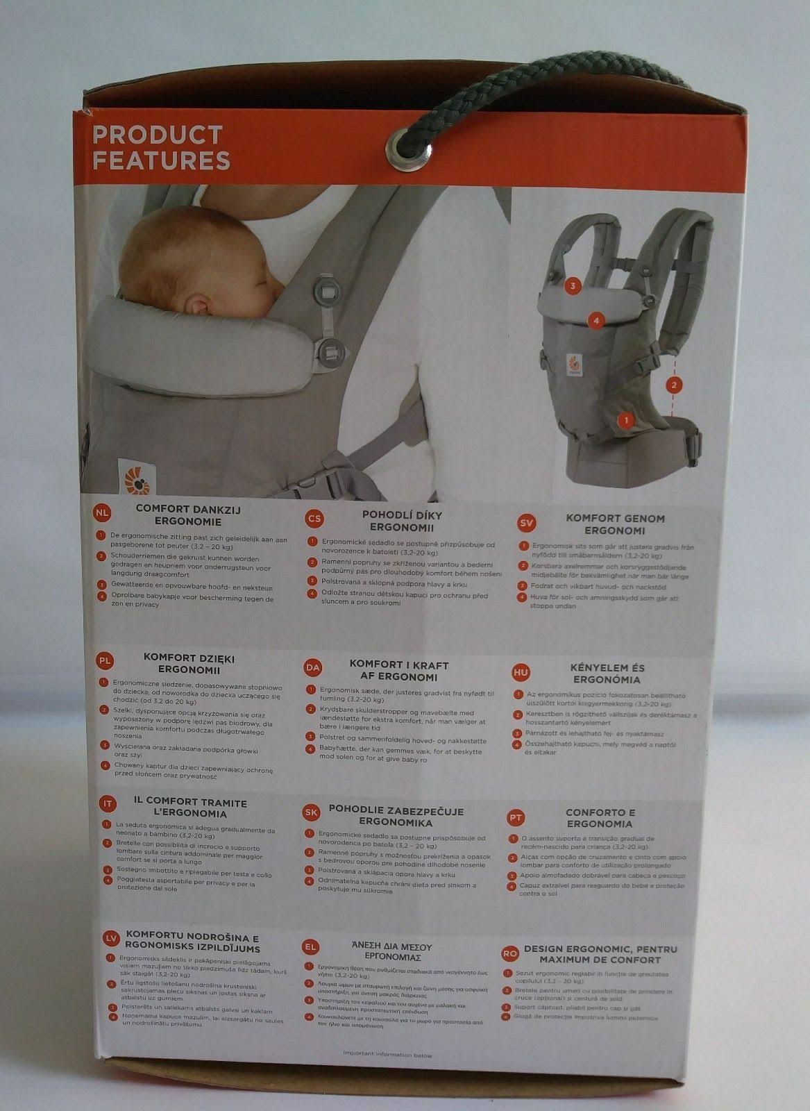 Pearl Grey Baby Carrier J8501