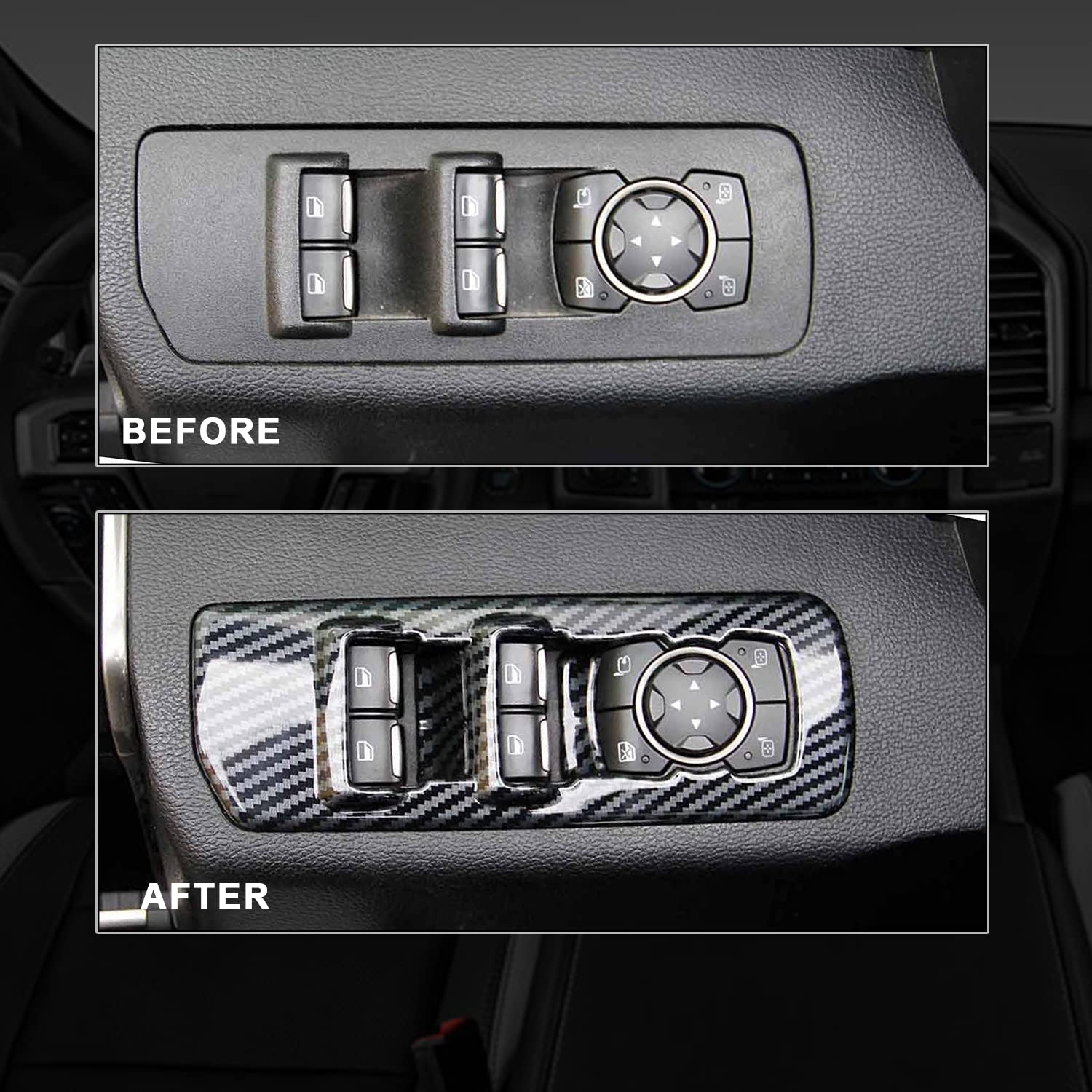 Carbon Fiber Pattern Window Lift Trim Switch Panel Cover D569240