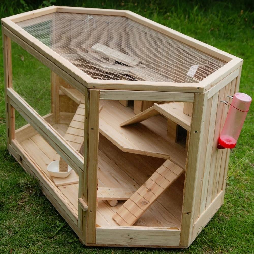 3-Tier Fir Wood Hamster Cage O1936