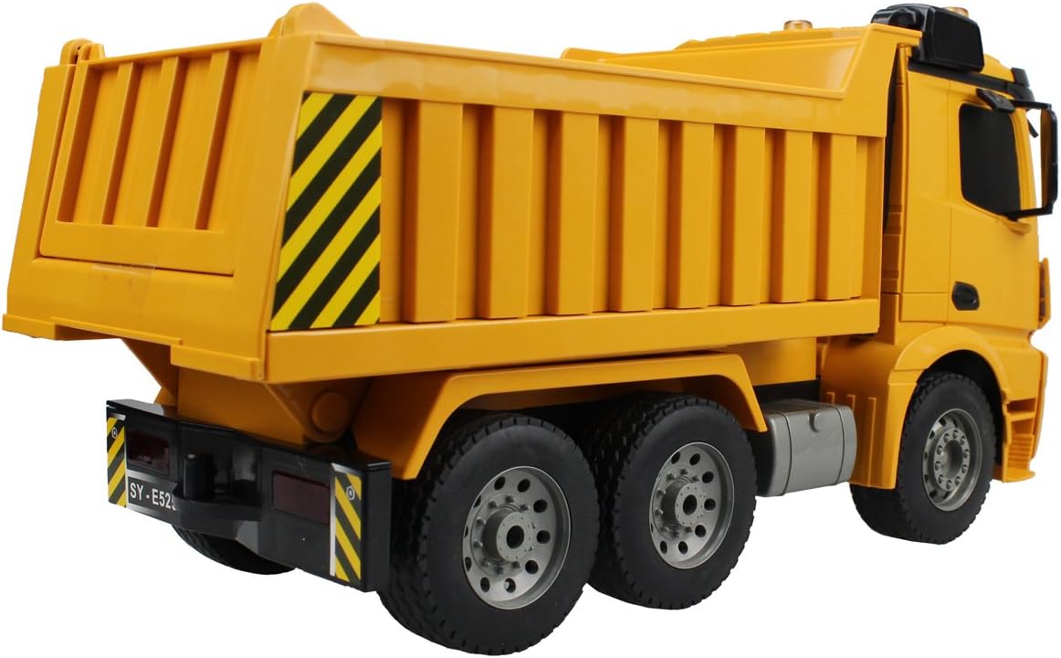 1/20 Scale 6 Channel RC Dump Truck Construction Vehicle Toy, Pack of 2 H878569