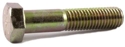 9/16-18 x 2 Grade 8 Hex Cap Screw Yellow Zinc Plated C3740