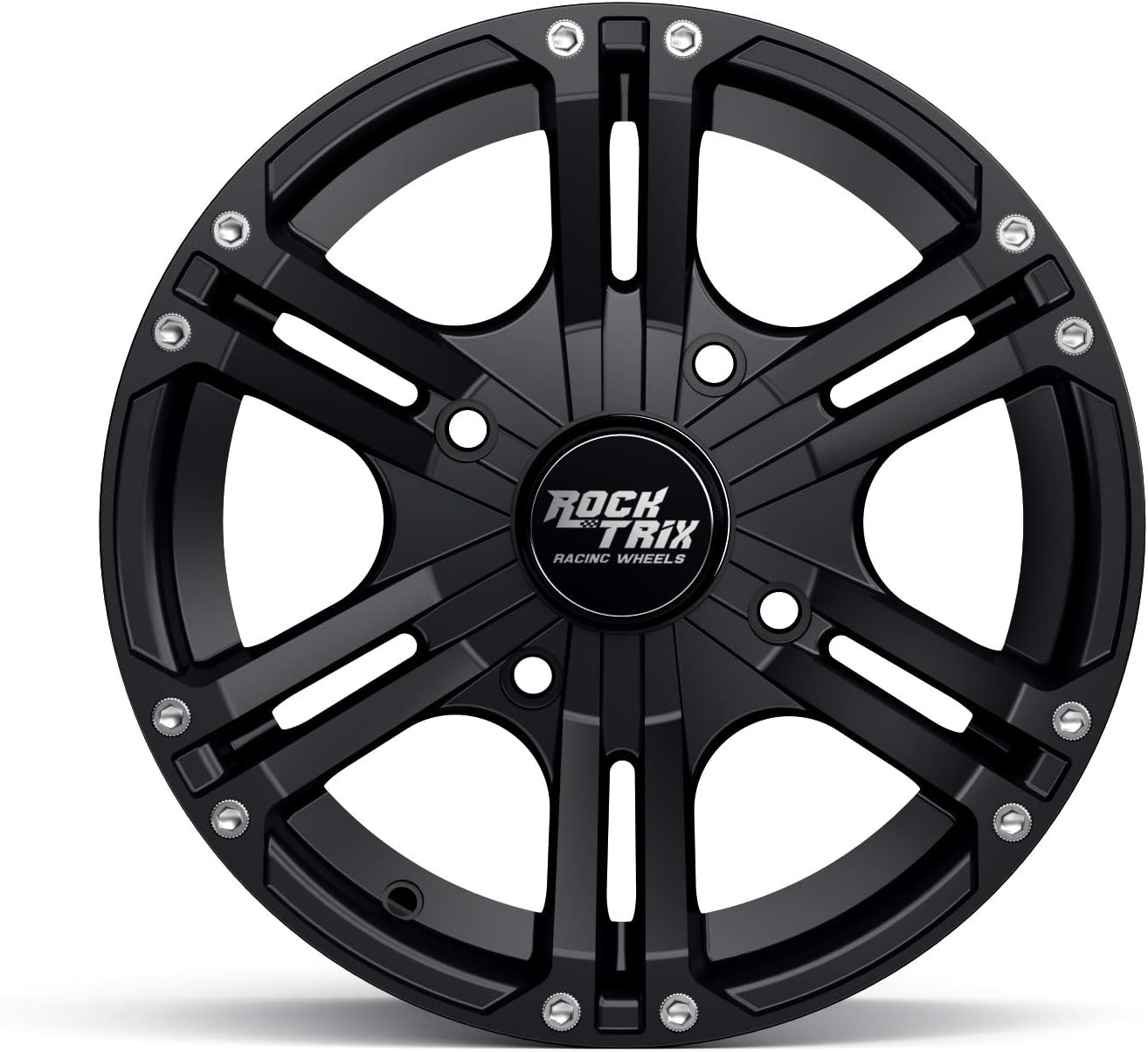 Matte Black 14x7 ATV Wheels Rims Set of 4 Y4582