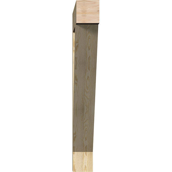 6x22W x 48x22D x 48x22H Traditional Block Rough Sawn Bracket, Douglas Fir Z5110