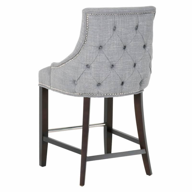 26x22 Counter Stool in Smoke Gray and Espresso E205