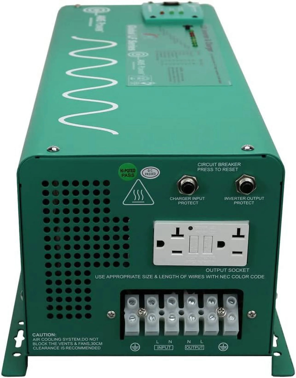 2500 Watt Pure Sine Inverter Charger 12 VDC to 120 VAC G17593