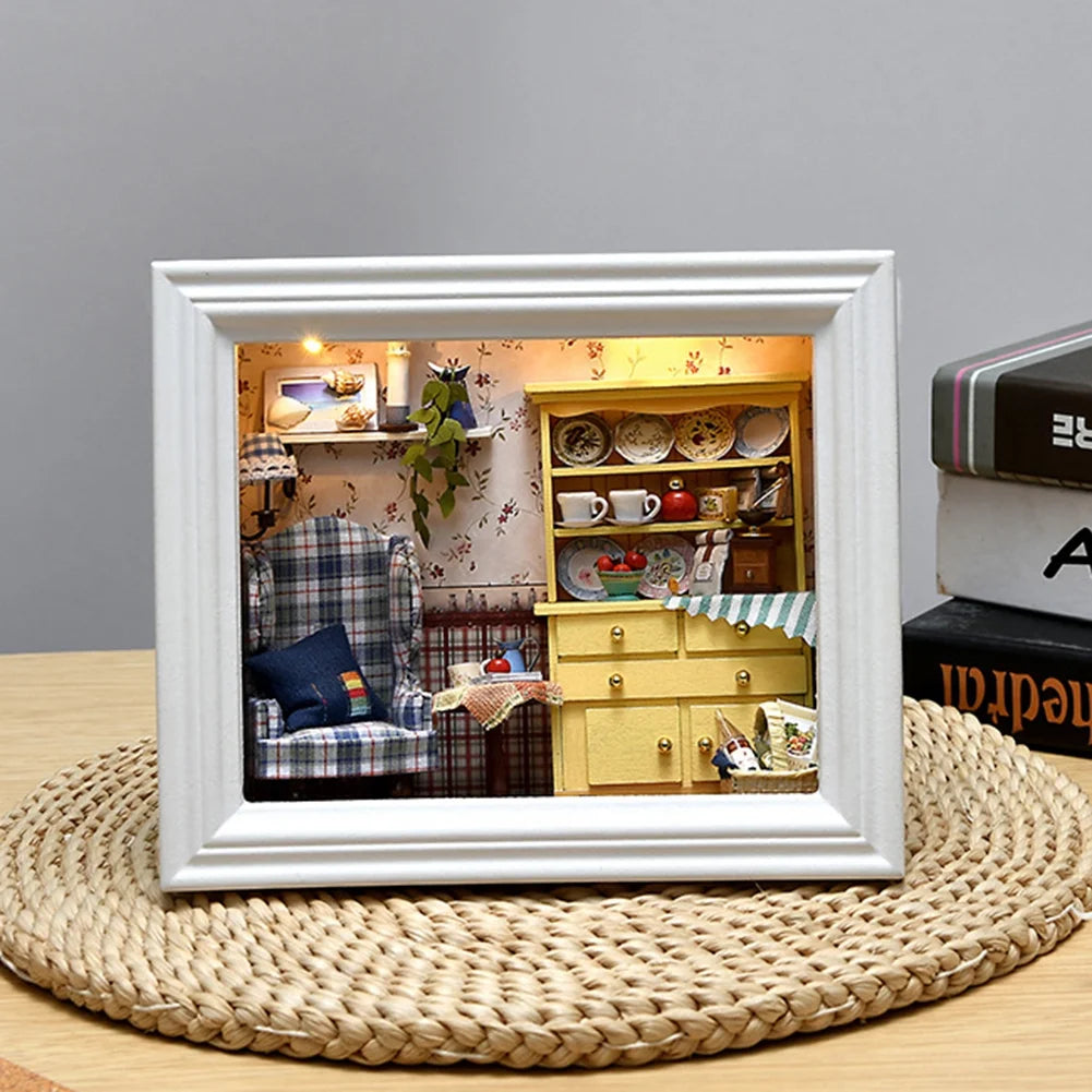 3D Doll House DIY Photo Frame Hut Toys X175800