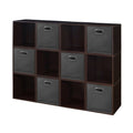 12 Cubes and 6 Canvas Bins Storage Set W4486