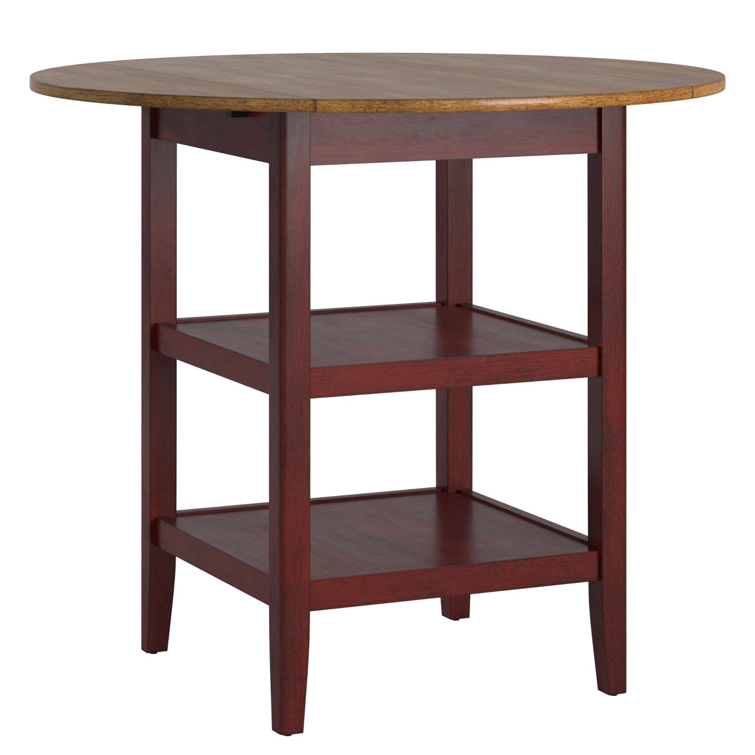 Red Round Counter Height Drop Leaf Table M14583